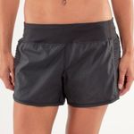 Lululemon Run Bright At Night Short Size 8 Black 4” W7413S Medium Rise Pockets Photo 0