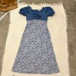 English Factory new large denim combo foral print maxi dress D4 3033 Photo 8