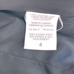 Roots  Women’s Black Leather Zip Front Jacket Size 4 Photo 6