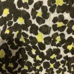 Long green lime green‎ printed scarf with tassels 28” x 80” long Photo 3