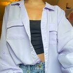 Denim & Co Purple Button Up  Photo 2