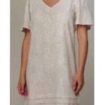 Nicole Miller Original  Linen Tan Animal Print Shift Dress XL Photo 6