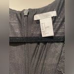 H&M Black Lace V-Neck Fitted Bodycon Midi Dress Photo 4