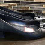 Tahari Shawna Black fine leather buckle shoes Block Heels Women’s Size 9 Photo 2