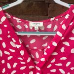 Umgee Boutique Hot Pink and White Women's Hi Low v neck shift dress spring Photo 3