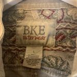 BKE  Outerwear womens brown embroidered zip up pocket motorcycle vest size L Photo 5