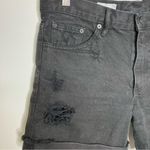 Gap  1969 sexy boyfriend Shorts black denim distressed size 28‎ Photo 3