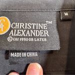 Christine Alexander Blue Rhinestone Stud Button Down Shirt Womens M Casual Black Size M Photo 6