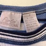 Striped Sleeveless Tank Top Blue & White Cotton‎ Polyester Size S Photo 1