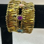Absolutely beautiful bracelet, gold with blue purple, and very light pink glass Photo 0