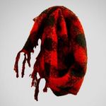 Classic Red & Black Buffalo Plaid Tassel Scarf Unisex Womens One Size Photo 0