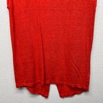 Tahari Womens Top Small Linen Button Back Flowy Coastal Beachy Tomato Girl Chic Photo 2