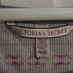 Victoria's Secret PINK‎  pink gray Long Sleeve Thermal Tee Crew Neck Size M Photo 3