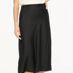 J.Crew  Petite Slip Midi Skirt Satin Elastic Waist Classic Black High Rise SP NWT Photo 0