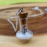 Handmade Real Miniature Seashell In Glass Pendant Necklace Photo 0