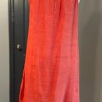 Burnt Orange Sleeveless Summer Italian Linen Dress Size M Photo 5