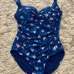 Niptuck sailboats one piece swimsuit size 6 Blue Photo 0