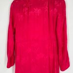 ZARA Women's Floral Jacquard Long Sleeve Tie Waist Long Wrap Dress Fuchsia Sz XS Photo 8