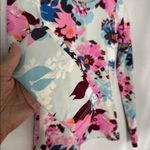 Oilily Floral Long Sleeve Tee Top UPF Athletic Outdoor Blue Vacation Stretch XS Photo 2