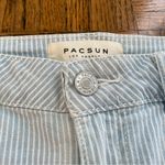 PacSun  Blue & White Pinstripe Denim Shorts Photo 4
