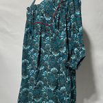 Band Of The Free New Floral Print Tassel Tie Babydoll Mini Dress Teal Size Small Photo 8