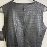 Commando Faux Leather Bodysuit Large Black Womens Croc Embossed Sleeveless Photo 7