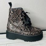 Forever 21 Snakeskin Chunky Platform Boots Photo 3