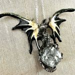 Unisex Mystical dragon with crystal ball pendant necklace Photo 12