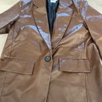 Princess Polly  Brown leather Blazer Photo 2