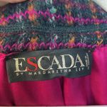 Escada Vintage 80's Wool Plaid Oversized Jacket with Shoulder Pads Size 34 Used Pink Photo 3