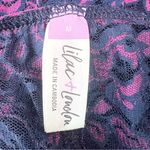 Lilac + London Blue & Purple Sheer Floral Lace Babydoll Chemise Size Medium Photo 8