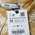 ZARA  NWT Women's embroidered tropical linen Blend shirt M RARE Photo 11