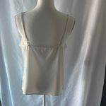 Elegant Cream Women's Cowl Neck Blouse White Size L Photo 5