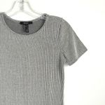 Forever 21 Striped Mini Dress Bodycon Stretch Casual Short Sleeve Size Small Photo 4