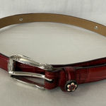 Brighton Vtg  Two-Tone Red Leather Boho Western Belt Women’s S 28 B30587 Photo 0