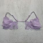 Free People  Intimately Lace Bra Plunge Front Closure‎ Purple 34DD Photo 5