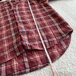 Madewell ✨  V-Neck Button-Down Shirt in Stratfield Plaid Pink Small Photo 10