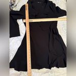 Missguided  Ruffle Vneck black mini dress women’s size 8‎ Photo 6