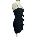 BCBGMAXAZRIA  Black Strapless Bodycon Dress Size 4 Mini Bow Cocktail Photo 2
