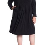 West Kei  Long Sleeve Knit Midi Dress Black Size 3X Photo 0