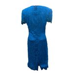 All Silk Vintage Dress by Allyson Whitmore S Teal Hand Beaded Cocktail Party Chi Purple Photo 6