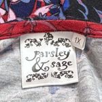 Parsley & Sage Maxi Tunic Vest Jersey Knit w/ Pockets Boho Artsy Flower Child 1X Red Photo 8