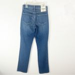 L'Agence L’AGENCE Dean Mid Rise Slim Straight Five Pockets Blue Denim Jeans, Size 24 Photo 1