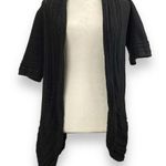 Sonoma  Black Crochet Waffle Knit Open Front Cotton Blend Cardigan Topper S Photo 0