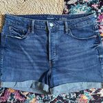 Old Navy  High Rise OG Straight Cuffed Jean Shorts Size 12 Womens Blue Photo 0