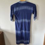Soft Surroundings Soft‎ Surroundings Open Front Duster Size Small Petite SP Blue Striped Kimono Photo 3