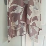 GERSHON BRAM Tunic Top Medium Sleeveless Pink Floral Asymmetrical High Low Hem Photo 2