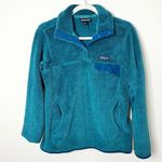 Patagonia  Re-Tool Snap T Fleece Pullover Size Medium Jacket Teal Sweater Women’s Photo 4