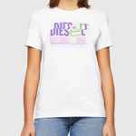 Diesel  | White Glitchy Logo Graphic Short-Sleeve T-Shirt Top Photo 4