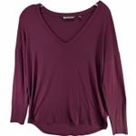 Athleta  Cloudlight Relaxed Top M Maroon Purple High Low Comfort Soft Athleisure Photo 1
